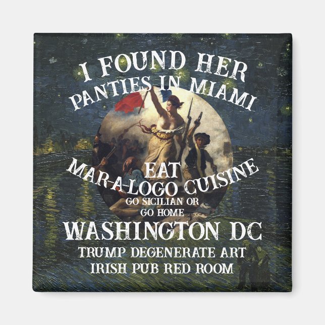 Trump Panties Miami Catholic Church White Magnet (Front)