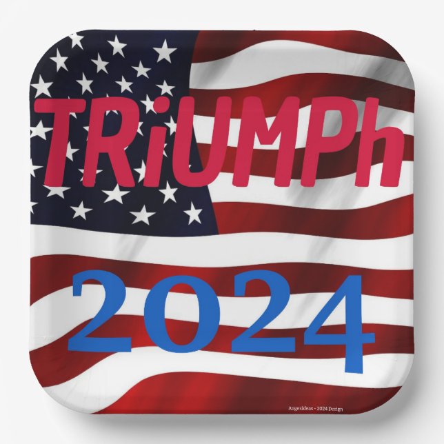 TRUMP Party Plates - "TRiUMPh 2024" (Front)
