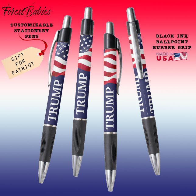 TRUMP Patriotic American Flag Red White & Blue🇺🇸 Pen (Trump Patriotic USA red white & blue American Flag Stationery Pen 🇺🇸)