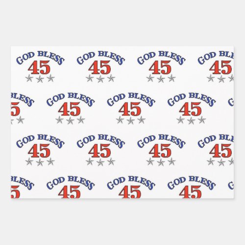 Trump Patriotic Designs Wrapping Paper Sheets