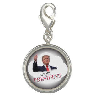 Trump Patriotic 🚗 USA He's My President Charm