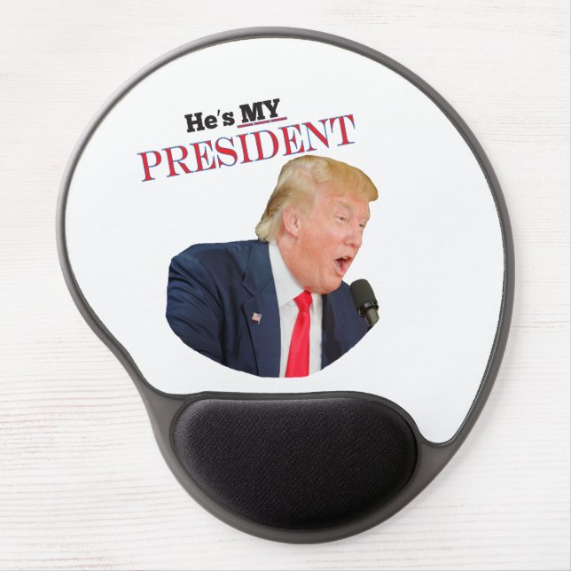  Trump Patriotic 🚗 USA He's My President Gel Mouse Pad (Front)