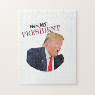 Trump Patriotic 🚗 USA He's My President Jigsaw Puzzle