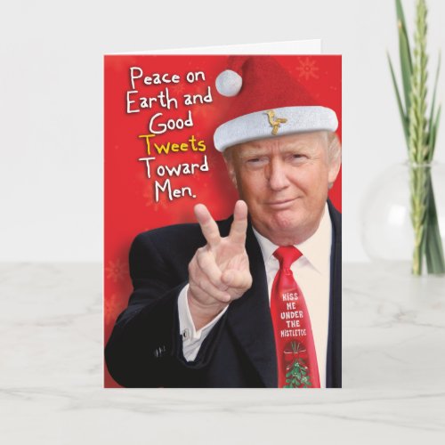 Trump Peace On Earth Christmas Joke Paper Card