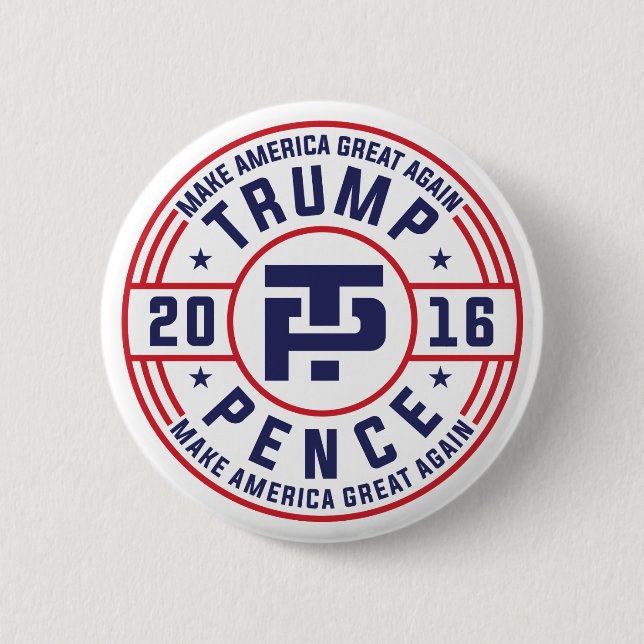 Trump Pence 2016 Button (Front)