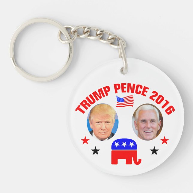 TRUMP PENCE 2016 KEYCHAIN (Front)