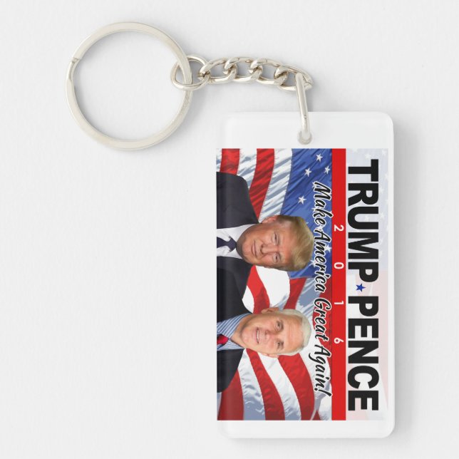 Trump Pence 2016 Photo Keychain (Front)