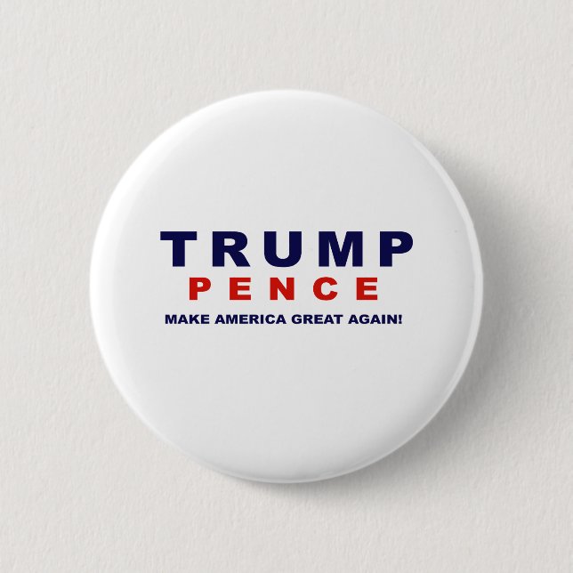 Trump Pence 2016 - Pinback Button (Front)
