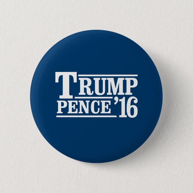 Trump Pence 2016 - white - -  Button (Front)