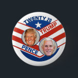 Trump Pence 2020 Button<br><div class="desc">Re-elect Donald Trump and Mike Pence</div>