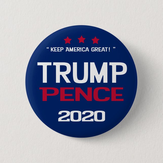 Trump Pence 2020 Election Button (Front)