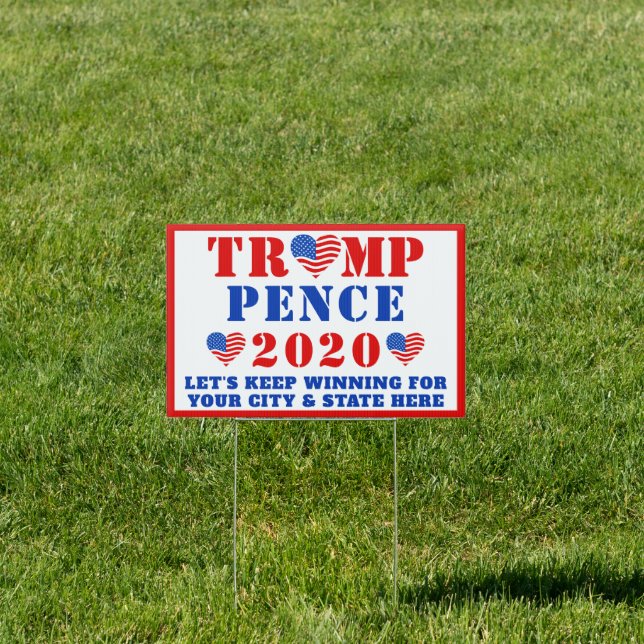 Trump Pence 2020 Election Custom Political Sign (Insitu)