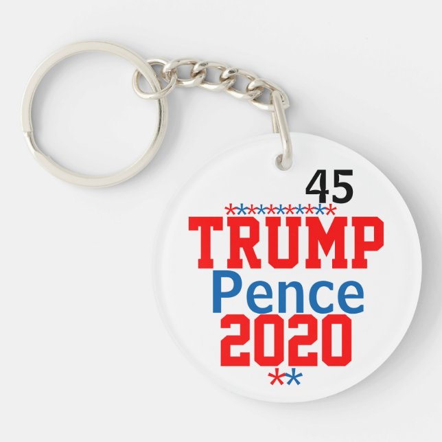 Trump Pence 2020 Republicans EDIT Names Year Keychain (Front)