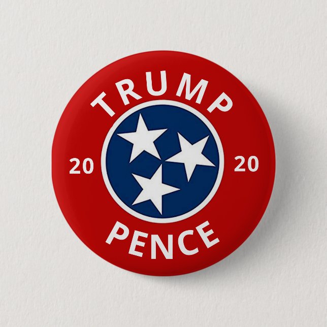 Trump Pence 2020 Tennessee Button (Front)