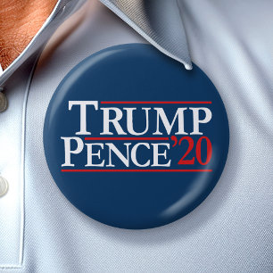 Trump Pence 2020 - Vintage Reagan Design Button