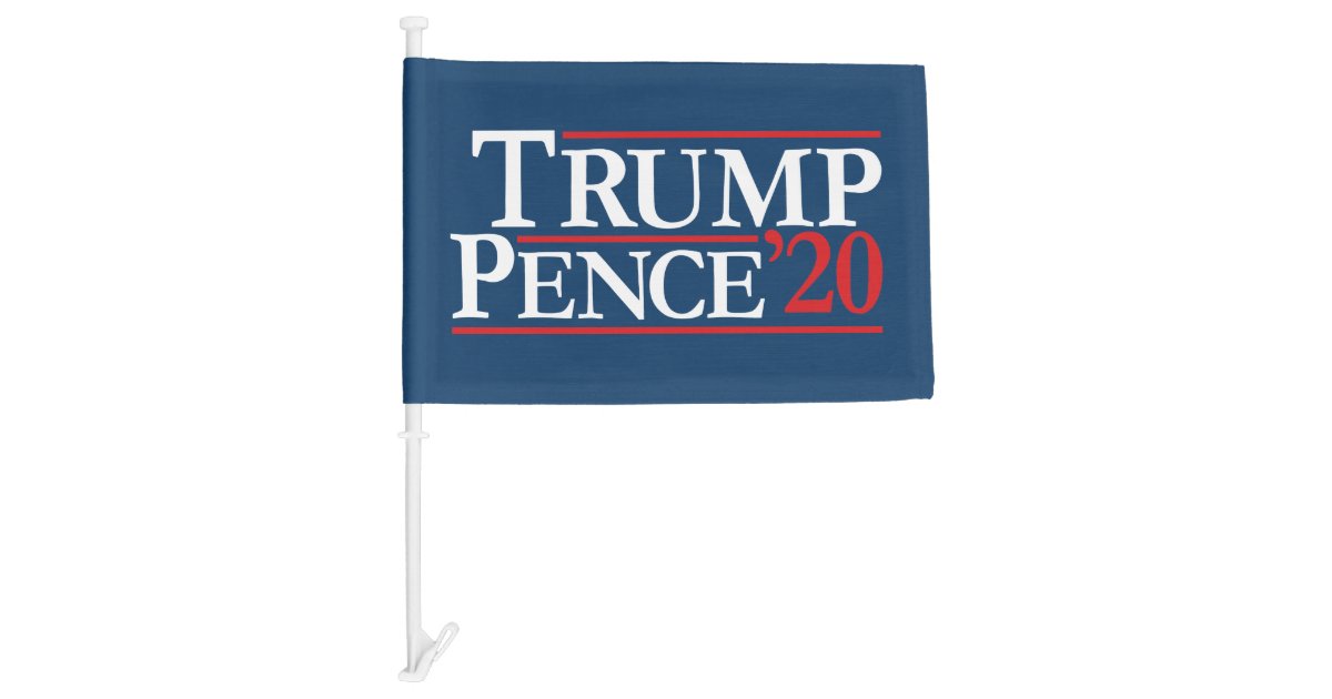 Trump Pence 2020 Vintage Reagan Design Car Flag Zazzle Com