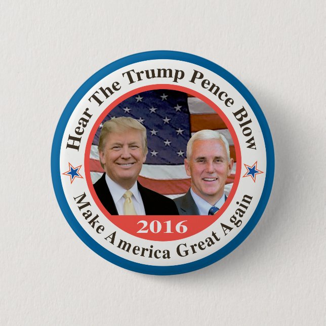 trump pence 2 pinback button (Front)
