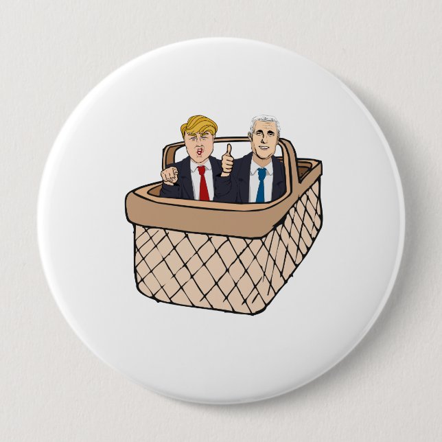 Trump Pence Basket of Deplorables -- Anti-Trump 20 Button (Front)