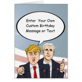 Trump Pence Birthday Card - Customize Your Message (Front)