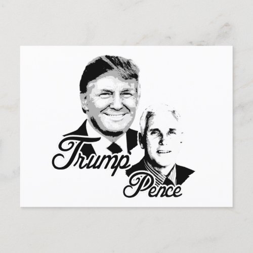 Trump Pence _ Busts _ _  Postcard