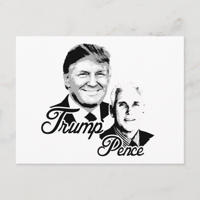 Trump Pence - Busts - -  Postcard (Front)
