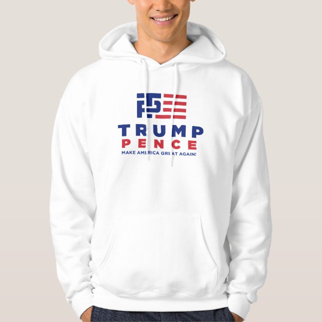 Trump Pence Election 2016 Campaign Hoodie (Front)
