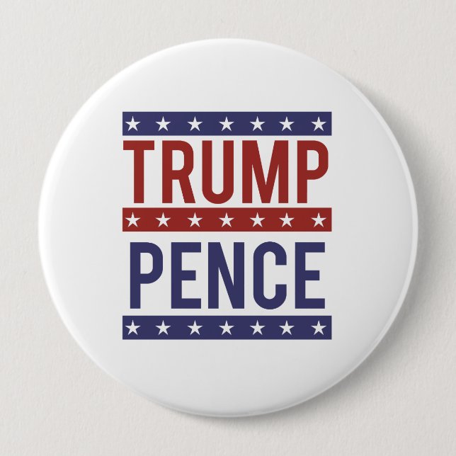 Trump Pence - in 2016 - -  Pinback Button (Front)