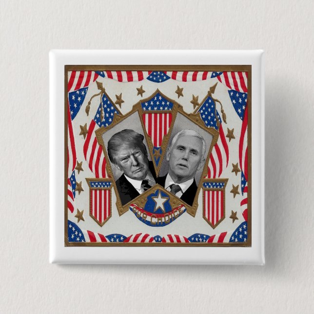 Trump & Pence Pinback Button (Front)