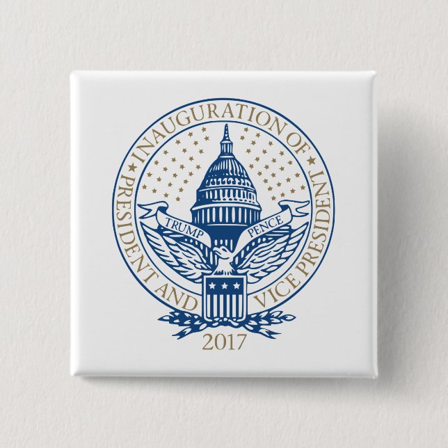 Trump Pence President Inaugural Logo Inauguration Button (Front)