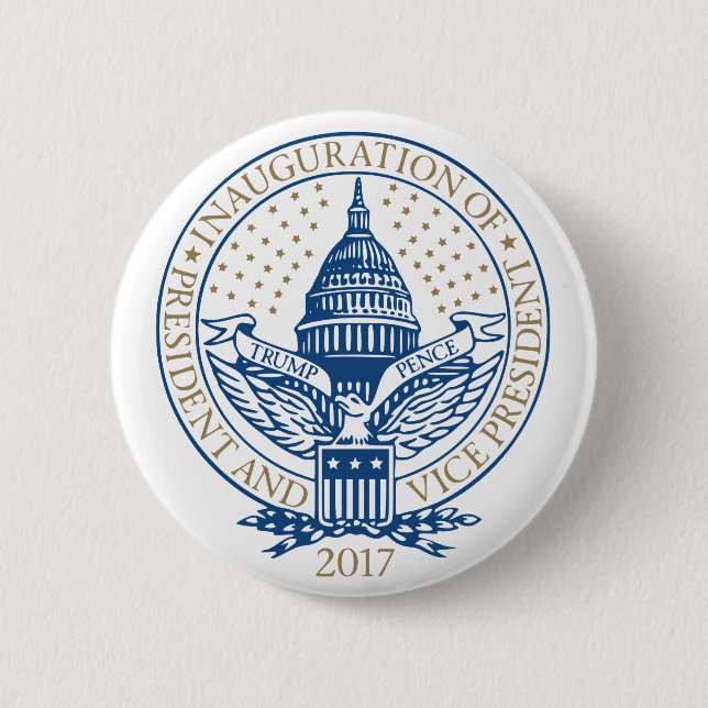 Trump Pence President Inaugural Logo Inauguration Button (Front)