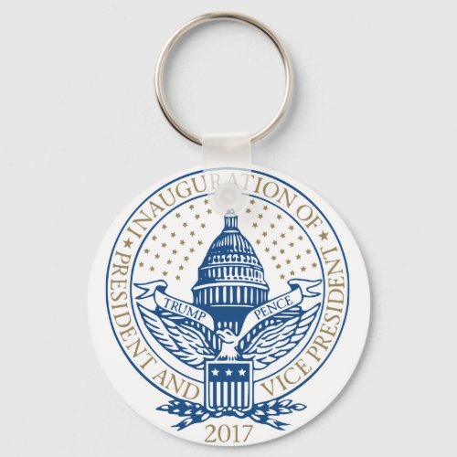 Trump Pence President Inaugural Logo Inauguration Keychain