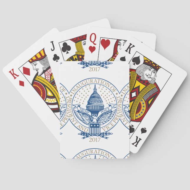 Trump Pence President Inaugural Logo Inauguration Poker Cards (Back)
