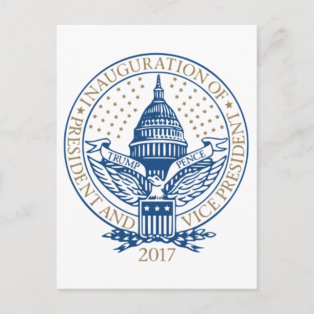 Trump Pence President Inaugural Logo Inauguration Postcard (Front)