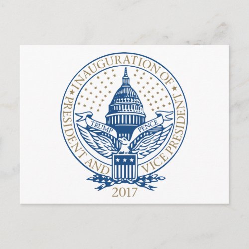 Trump Pence President Inaugural Logo Inauguration Postcard