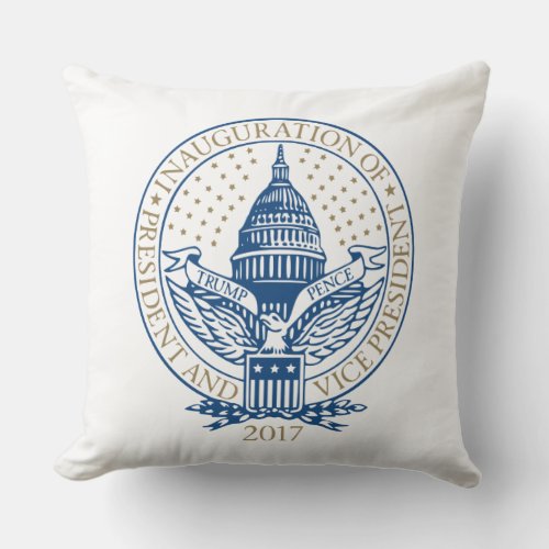 Trump Pence President Inaugural Logo Inauguration Throw Pillow