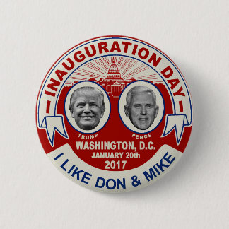 Trump Pence Retro Style Inauguration Day Souvenir Button