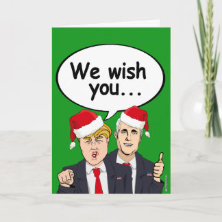 Trump Pence wish you Ameri-Christmas Holiday Card