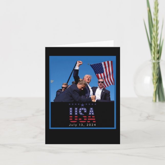 Trump Pennsylvania Rally Shooting 2024  Card (Front)