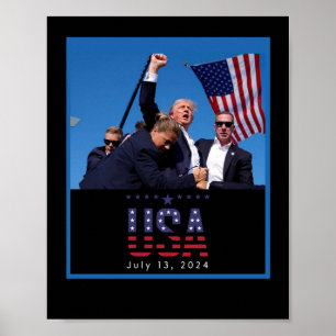 Trump Pennsylvania Rally Shooting 2024 Poster