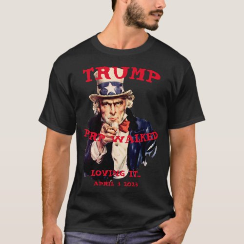 Trump Perp Walked 2023 Tuesday Uncle Sam T_Shirt