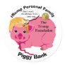 tRump Personal Family Piggy Bank Classic Round Sticker