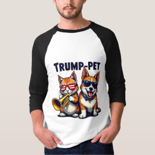 Trump pet Trump Make Our Pets Safe Again Trumpet T-Shirt