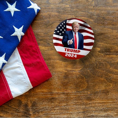 Trump Photo 2024 President Election Button