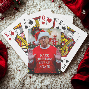 Trump Photo   Trump Make Christmas Great Again  Poker Cards