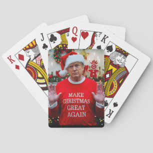 Trump Photo Trump Make Christmas Great Again Poker Cards