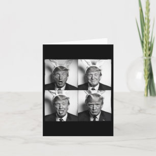 Trump Photobooth In Bunny Easter Ears Funny Usa Me Card