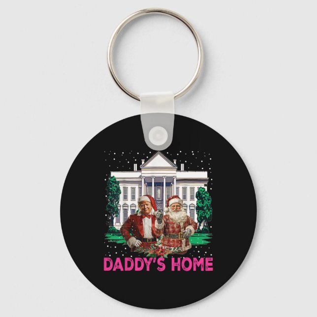 Trump Pink 2024 Take America Ck Daddy's Home Chris Keychain (Front)