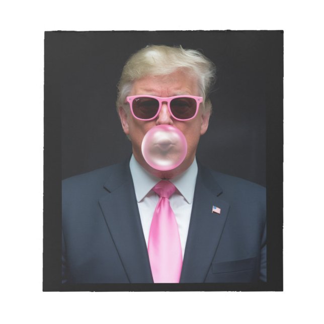 Trump Pink Bubble Gum President 47 USA Notepad (Front)