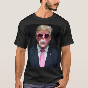 Trump Pink Bubble Gum President 47 USA T-Shirt
