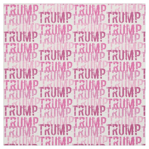 Trump Pink Typography Fabric